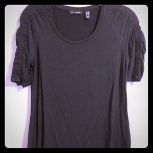 H by halston scoop neck top w/ ruching elbow